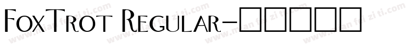FoxTrot Regular字体转换